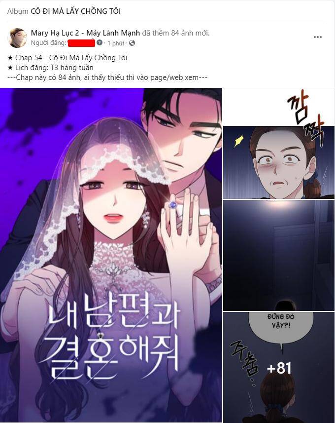 Cô Đi Mà Kết Hôn Với Chồng Tôi Đi Chapter 54.1 - 1