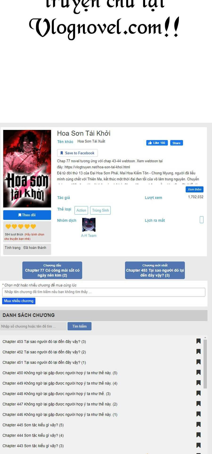 Hoa Sơn Tái Khởi Chapter 62 - 211