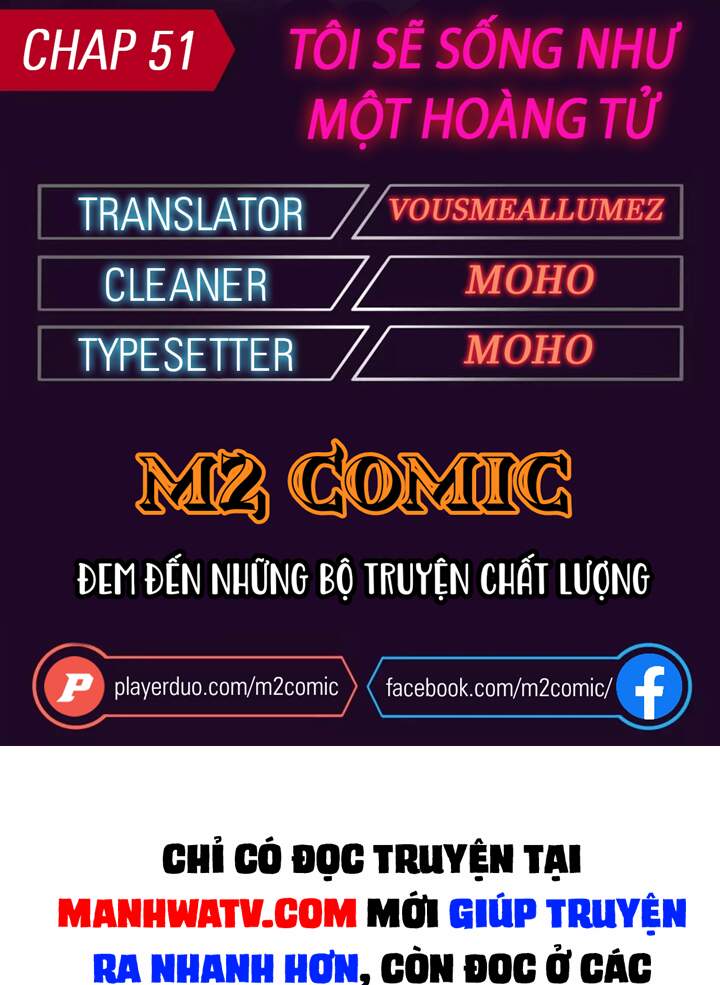 Tôi Sẽ Sống Như Một Hoàng Tử Chapter 51 - 1
