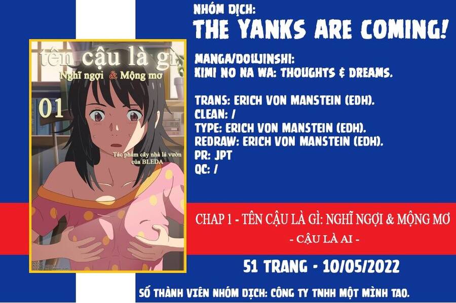 Tên Cậu Là Gì: Nghĩ Ngợi & Mộng Mơ Chapter 1 - 55