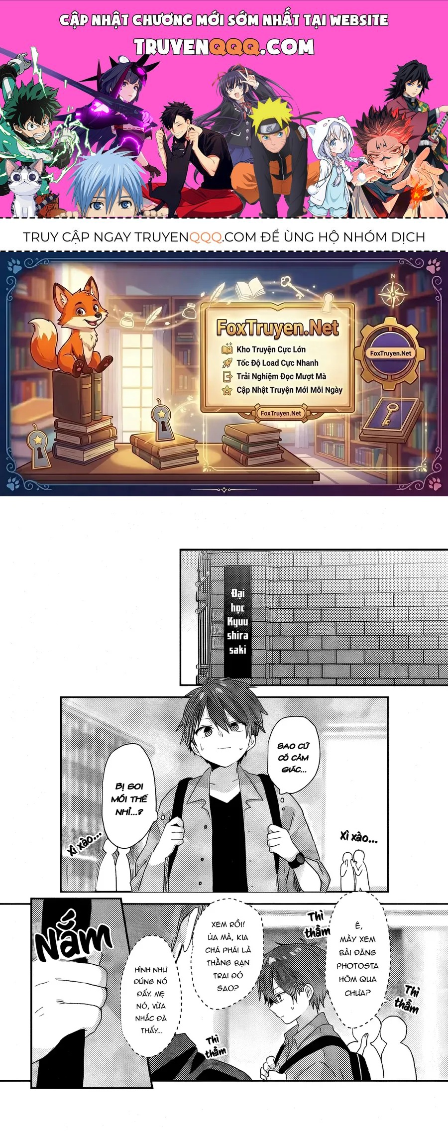 Daigaku Nyuugakuji Kara Uwasa Sareteita Bishoujo San Shimai, Ikiwakareteita Gimai Datta. Chapter 3 - 1