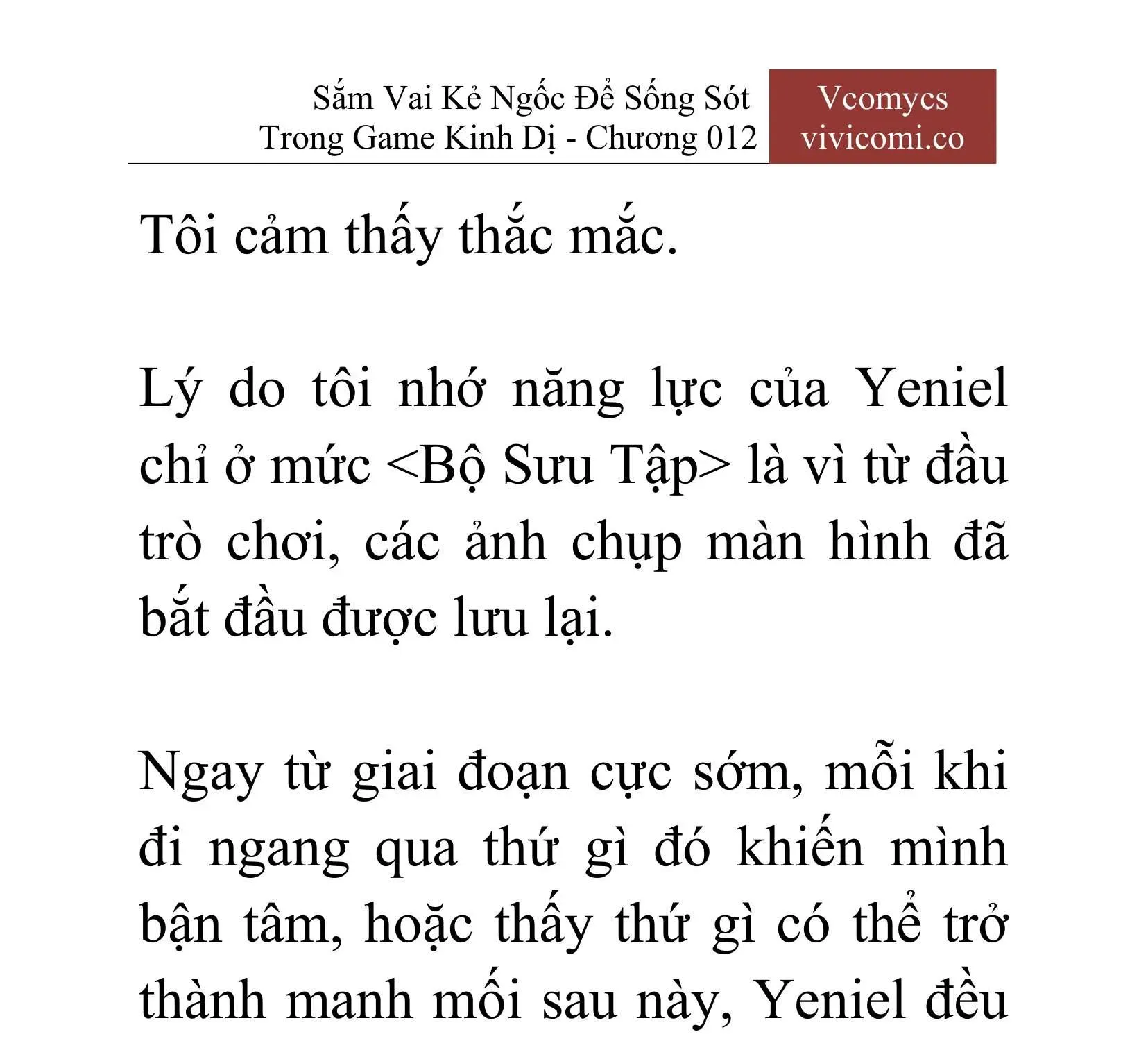 [Novel] Sắm Vai Kẻ Ngốc Để Sống Sót Trong Game Kinh Dị Chapter 12 - 20
