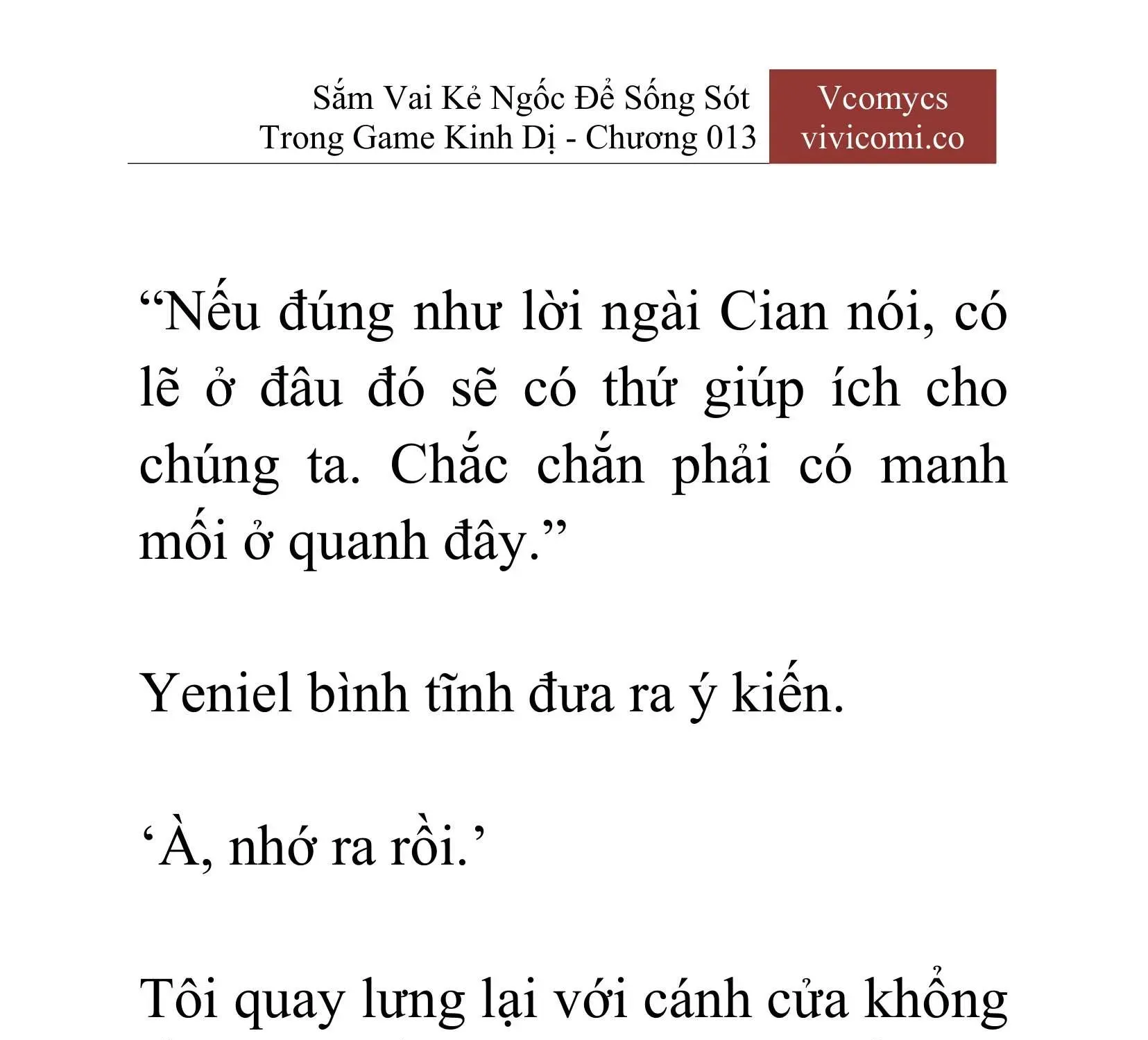 [Novel] Sắm Vai Kẻ Ngốc Để Sống Sót Trong Game Kinh Dị Chapter 13 - 16