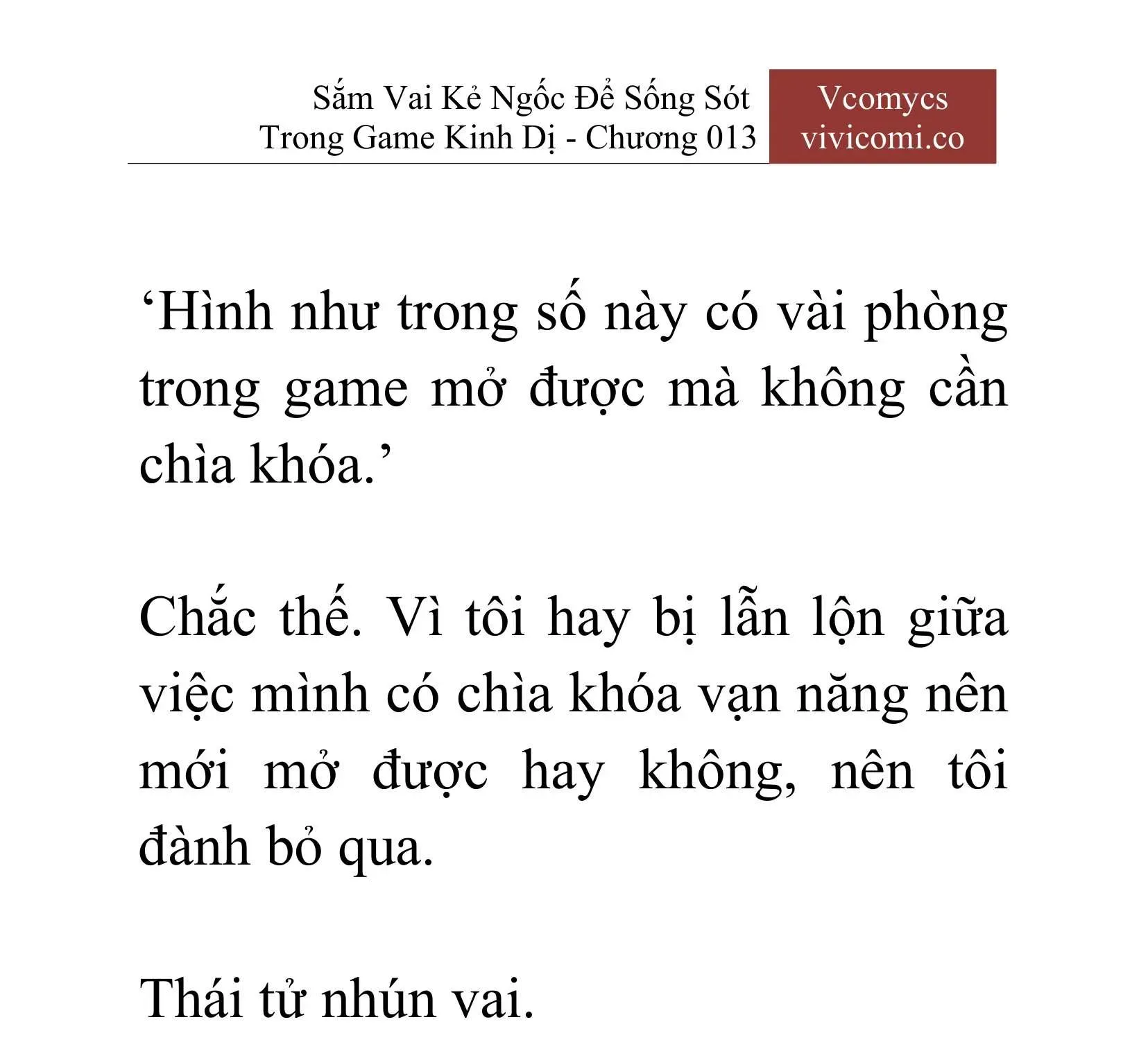 [Novel] Sắm Vai Kẻ Ngốc Để Sống Sót Trong Game Kinh Dị Chapter 13 - 38