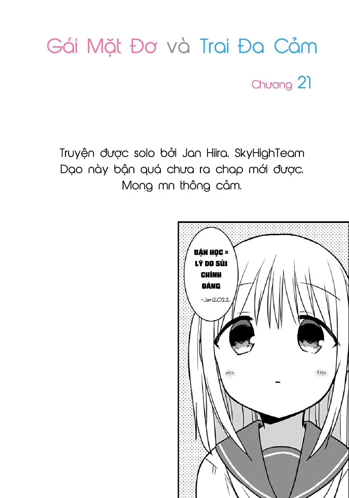 Gái Mặt Đơ Và Trai Đa Cảm Chap Chapter 21 - 2