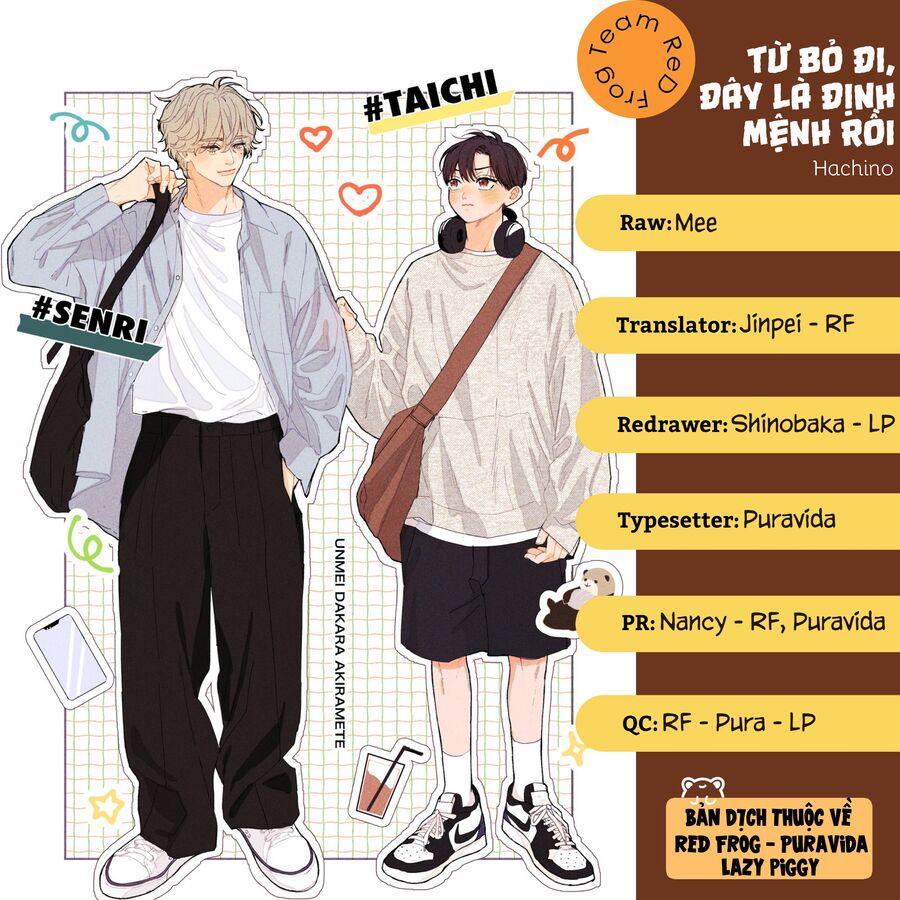 Từ Bỏ Đi Đây Là Định Mệnh Rồi Chapter 1 - 2