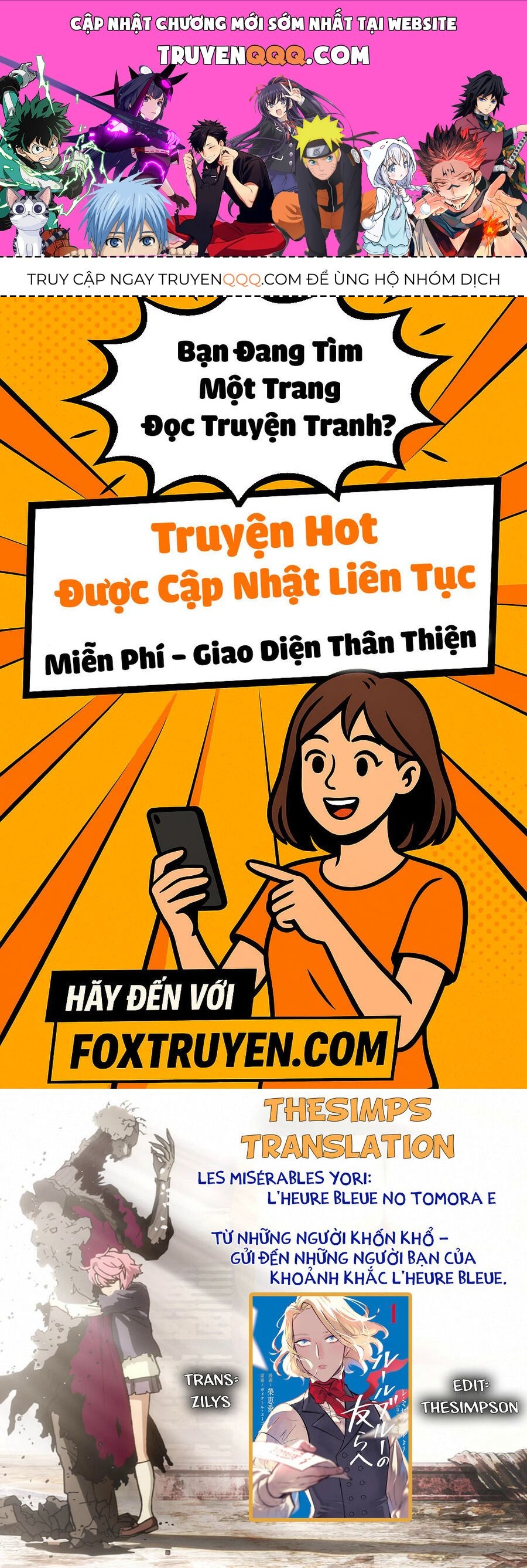Từ Những Người Khốn Khổ - Gửi Đến Những Người Bạn Của Khoảnh Khắc L'heure Bleue. Chapter 1 - 1